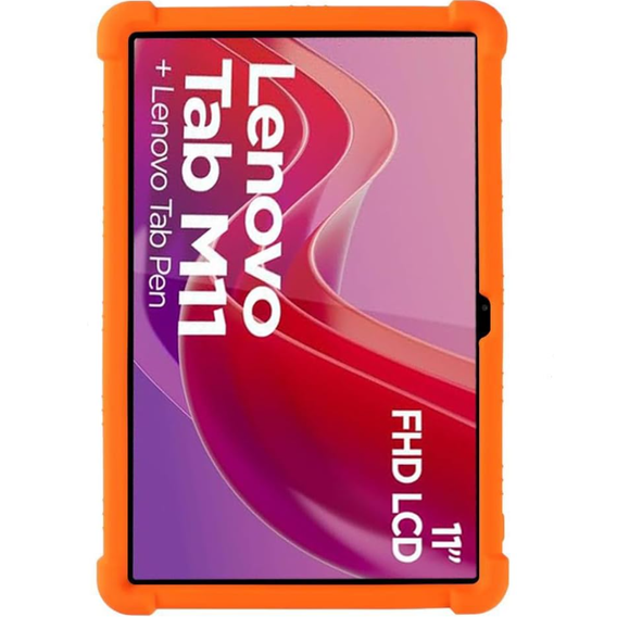 Silikonový obal pro Lenovo Tab M11, Impact, pancéřovaný, oranžové