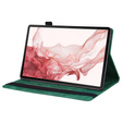 Pouzdro pro Samsung Galaxy Tab S10 FE+ Plus, Classic, s prostorem pro stylus, zelené