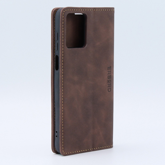 Pouzdro pro Motorola Moto G13/ G23 4G, ERBORD Vintage peněženka s klopou, káva