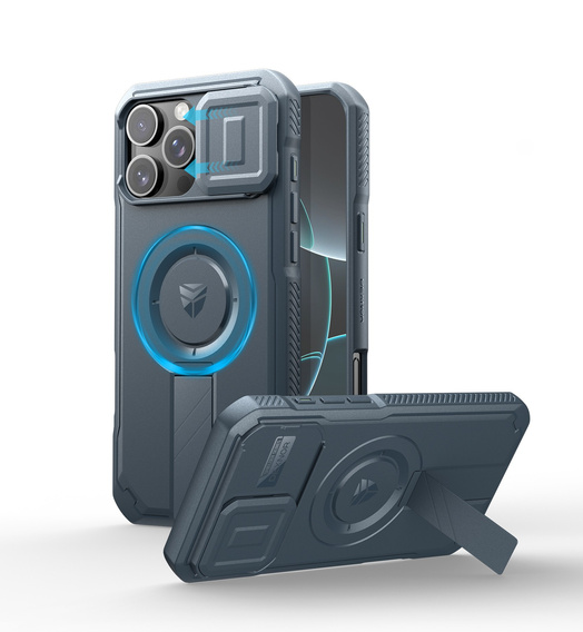 Pancéřové pouzdro pro iPhone 16, Dexnor CamProtect MagSafe, modré