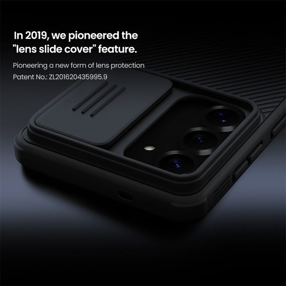 Pouzdro NILLKIN Camshield Pro s krytem fotoaparátu pro Samsung Galaxy S26, černé