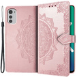 Klopové pouzdro pro Motorola Moto E32 4G, Mandala, růžové