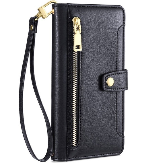 Klopové pouzdro pro Samsung Galaxy A54 5G, Wallet Zipper Pocket, černé