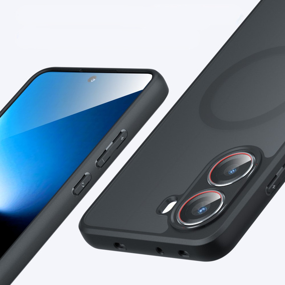 Pouzdro pro Xiaomi Poco X7 Pro 5G, pro MagSafe, ERBORD Matt Case, černý