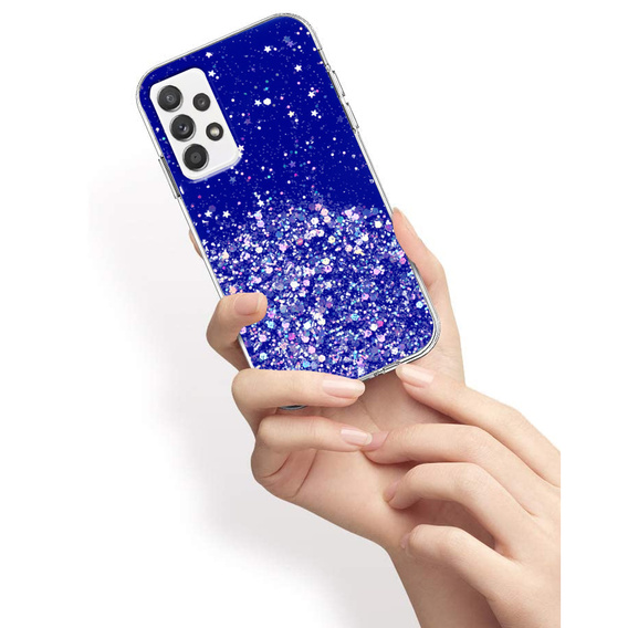 Pouzdro pro Samsung Galaxy A32 5G, Glittery, modré