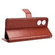 Klopové pouzdro pro TCL 40 NxtPaper, Crazy Horse Wallet, hnědé