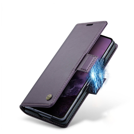 CASEME Litchi Wallet flipové pouzdro pro Samsung Galaxy Z Fold7 5G