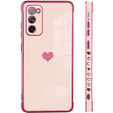 Pouzdro pro Samsung Galaxy S20 FE, Electro heart, růžové rose gold