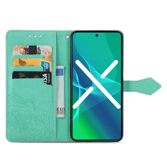 Klopové pouzdro pro Oppo A98 5G, Mandala, zelené