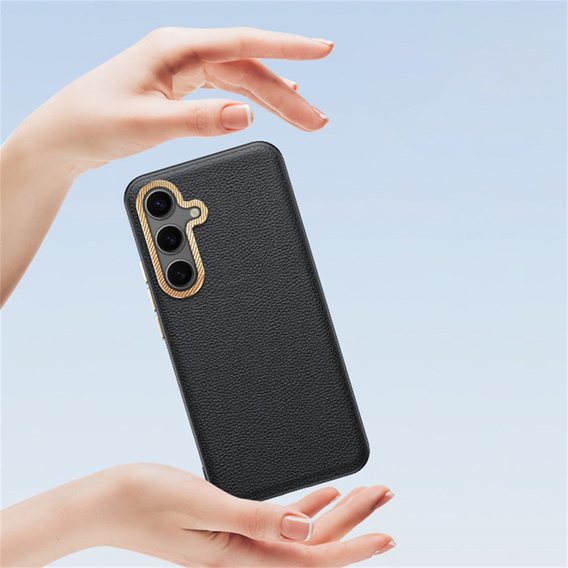 Kožené pouzdro pro Samsung Galaxy S25+ Plus, leather hybrid, šedé