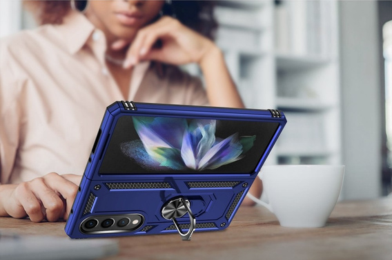 Pancéřové pouzdro pro Samsung Galaxy Z Fold 4 5G, Nox Case Ring, modré