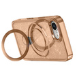 Pouzdro iPhone 16e, Glittery Magnetic Kickstand, růžové rose gold