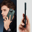 Pouzdro pro iPhone 11 Pro, pro MagSafe, ERBORD Matt Case, zelený + sklo na displej