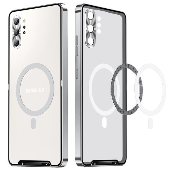 Ochranné pouzdro na fotoaparát pro Samsung Galaxy Note 10+ Plus, CamShield MagSafe, průhledná / stříbrná