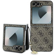 Pouzdro GUESS pro Samsung Galaxy Z Flip7 FE / Z Flip6, 4G Charms Collection Hardcase, hnědé