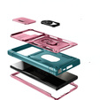 Pouzdro pro Samsung Galaxy S24 Ultra, CamShield Slide, zelený / růžové