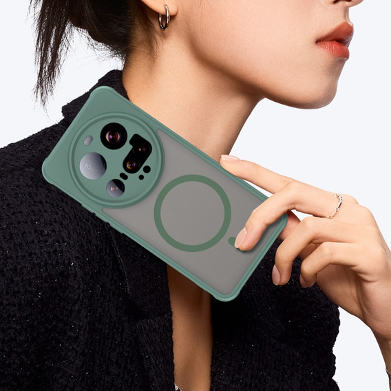 Pouzdro pro Xiaomi 15 Ultra, pro MagSafe, ERBORD Matt Case, zelené