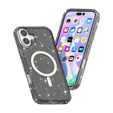 Pouzdro pro iPhone 17, pro MagSafe, třpytivé, průsvitné černé