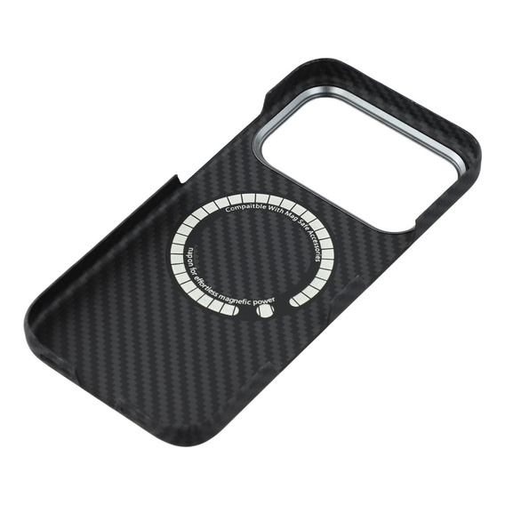 Pouzdro pro iPhone 17 Pro, Carbon Fiber, pro MagSafe, černé