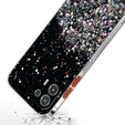 Pouzdro pro Motorola Edge 20 Lite, Glittery, černé
