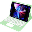 Pouzdro + klávesnice iPad Air 10.9 4 2020 / 5 2022, Touchpad, zelené
