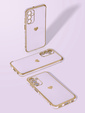 Pouzdro pro Samsung Galaxy A26, Electro heart, fialové + sklo 9H