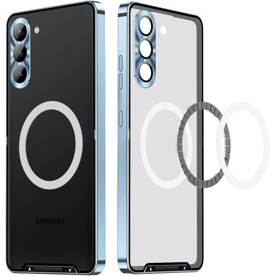 Ochranné pouzdro na fotoaparát pro Samsung Galaxy S23, CamShield MagSafe, transparentní / modré