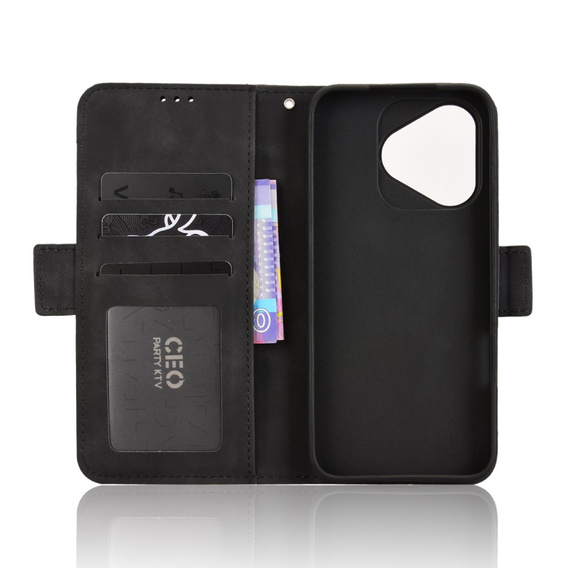 Klopové pouzdro pro Honor 400 Lite, Card Slot, černé