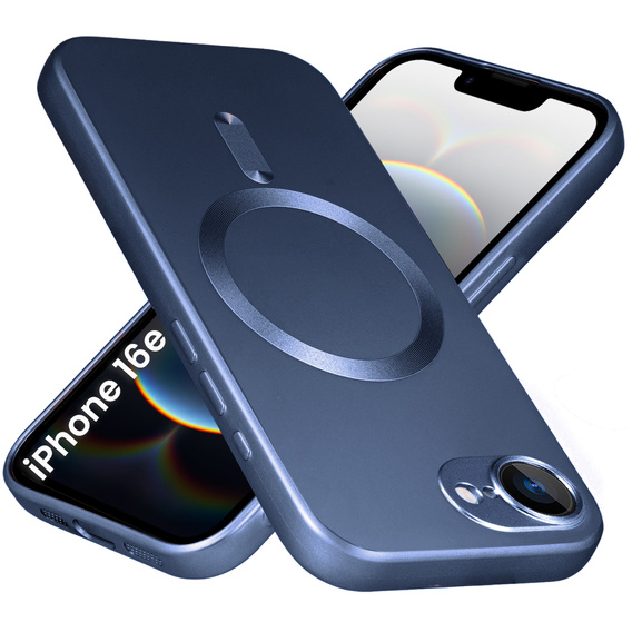 Pouzdro pro iPhone 16E, ColorMag, pro MagSafe, námořnicky modré + tvrzené sklo 9H