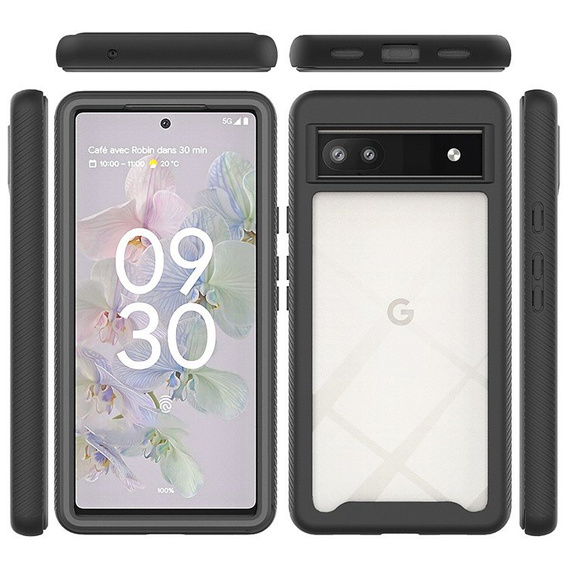 Pouzdro pro Google Pixel 6a, Shockproof, s fólií, černé
