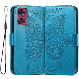 Klopové pouzdro pro Motorola Edge 50 Fusion 5G, Butterfly, modré