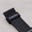 ERBORD Univerzální silikonový řemínek 22mm, Dual Color, černý / černá přezka