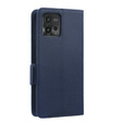 Klopové pouzdro pro Motorola Moto G72, Wallet Thin Magnet, námořnicky modré