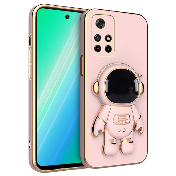 Pouzdro pro Xiaomi POCO M4 Pro 4G, Astronaut, růžové