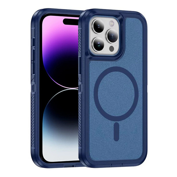 Pouzdro s rámečkem pro iPhone 14 Pro, pro MagSafe, modré