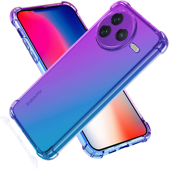Pouzdro pro Xiaomi Poco F7 Pro, Gradient Dropproof, Fialová / modrá