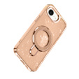 Pouzdro iPhone 16e, Glittery Magnetic Kickstand, růžové rose gold