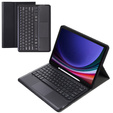 Pouzdro + klávesnice Samsung Galaxy Tab S9+, Leather Pen Slot TouchPad, černé