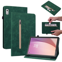 Pouzdro pro Lenovo Tab M9, Wallet Pen Slot, zelené