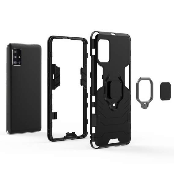 Pouzdro pro Samsung Galaxy A51 5G, Kickstand Ring, černé