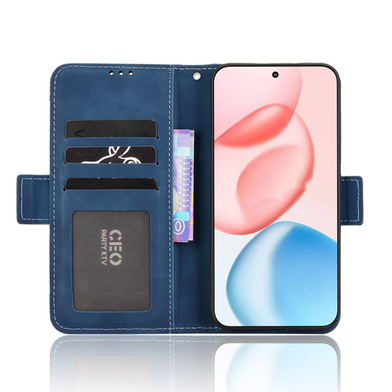 Klopové pouzdro pro Honor 400 5G, Card Slot, námořnicky modré