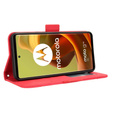 Klopové pouzdro pro Motorola Moto G85, Card Slot, červené