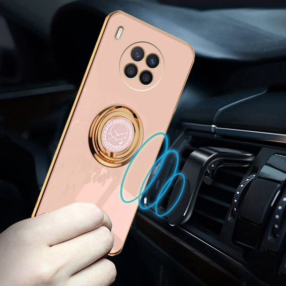Pouzdro pro Huawei Nova 8i, Case, Electro Ring, růžové rose gold