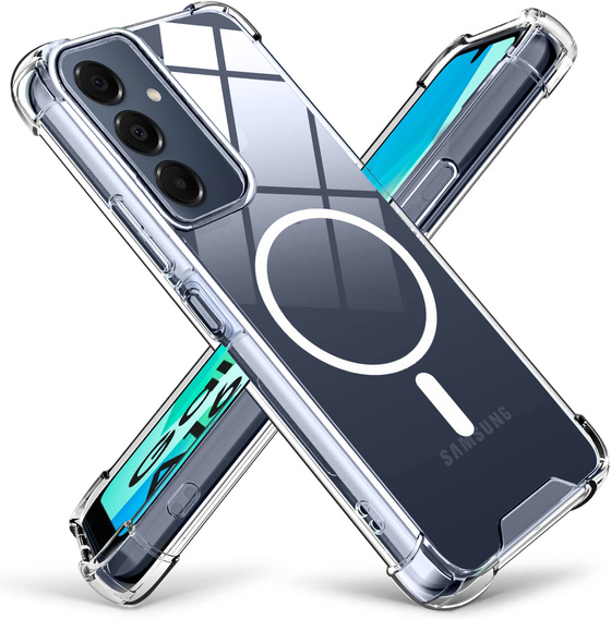 Pouzdro pro Samsung Galaxy A16, Fusion Hybrid, pro MagSafe, průhledné + sklo na displej