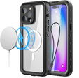 Vodotěsné pouzdro pro iPhone 14 Pro Max, Redpepper, pro MagSafe, černé