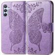 Klopové pouzdro pro Samsung Galaxy A56, Butterfly, fialové