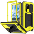 Pancéřové pouzdro pro Samsung Galaxy S22 Ultra, R-JUST CamShield Slide, žluté