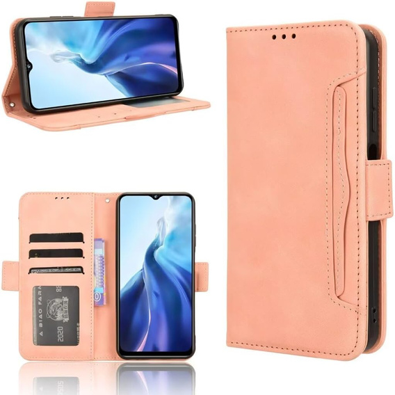 Klopové pouzdro pro Realme Note 70T 4G, Card Slot, růžové