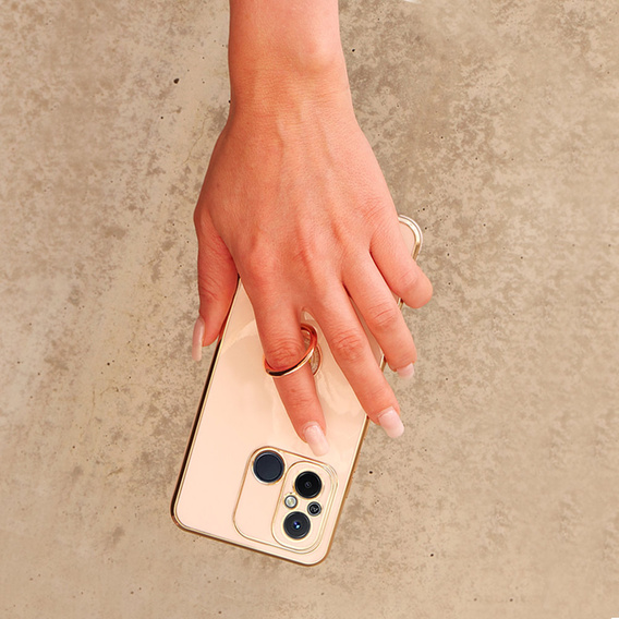 Pouzdro pro Xiaomi Redmi 12C, Electro Ring, růžové rose gold