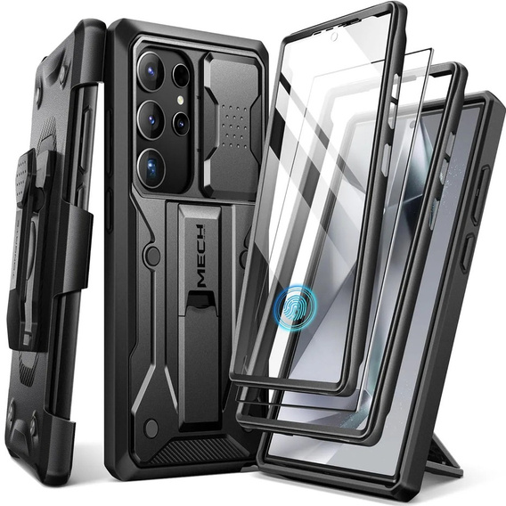 Odolné pouzdro pro Samsung Galaxy S25 Ultra – Tongate MECH Series Clip, černé